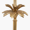 Trafalgar Gold Metal Palm Tree Table Lamp Base with Henry 35cm White Handloom Cylinder Lampshade