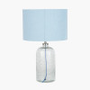 Chinon Glass Table Lamp Base and Shade Delft