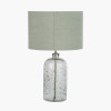 Chinon Glass Table Lamp Base and Shade Moss