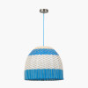 Brera Rattan Ceiling Pendant Cobalt