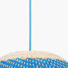 Brera Rattan Ceiling Pendant Cobalt