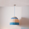 Brera Rattan Ceiling Pendant Cobalt