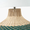 Brera Rattan Large Table Lamp Emerald