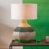 Brera Rattan Large Table Lamp Emerald