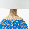 Brera Rattan Small Table Lamp Cobalt