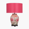 Dahlia Alstroemeria Medium Glass Lamp Base