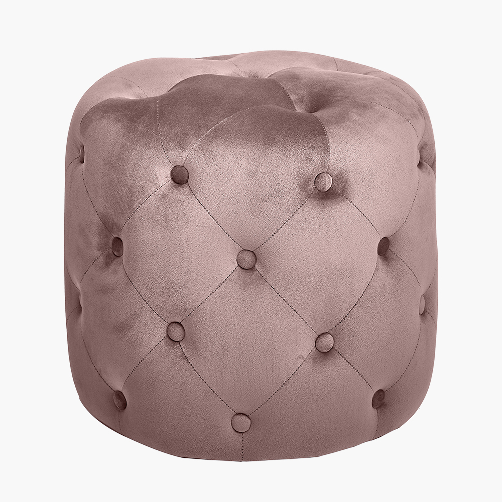 Blush pink pouffe deals stool