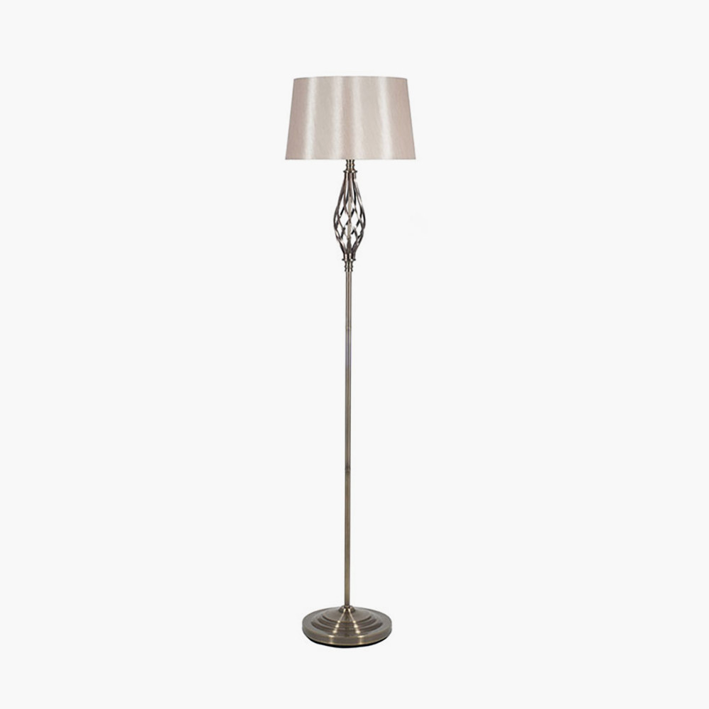 twisted chrome floor lamp